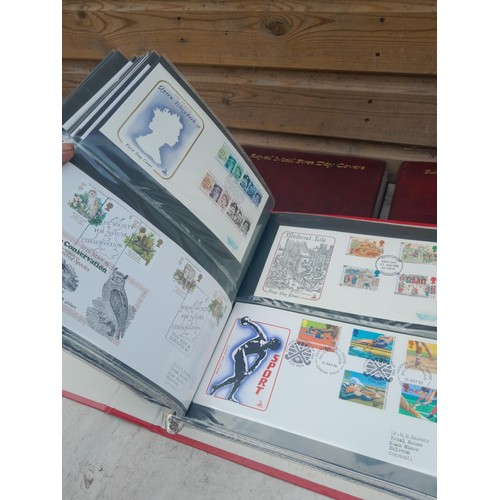 85 - 5 x folders of stamp first day covers, mixed themed , one album of RAF interest signature cards