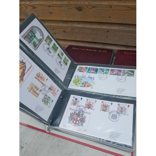 85 - 5 x folders of stamp first day covers, mixed themed , one album of RAF interest signature cards