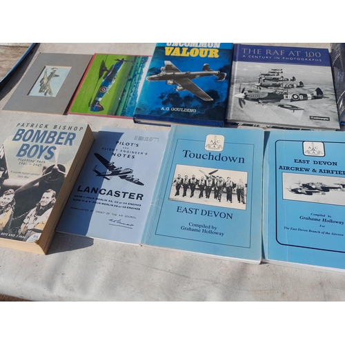 109 - Box of books : Mainly military aviation history, some Devon military interest