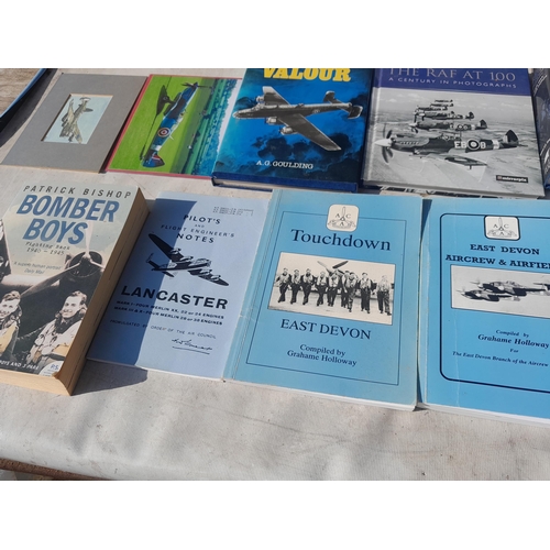 109 - Box of books : Mainly military aviation history, some Devon military interest