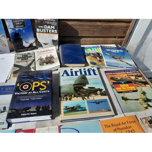 109 - Box of books : Mainly military aviation history, some Devon military interest