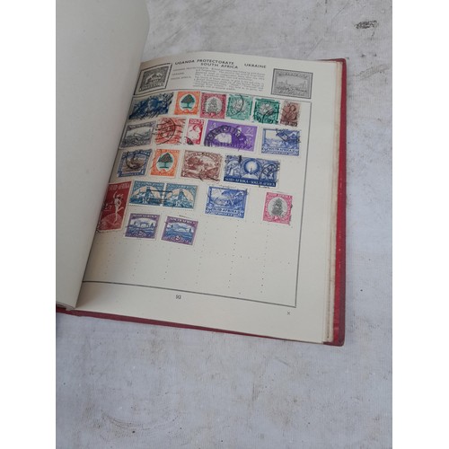 139 - Box file of stamps, an album of World stamps and a Commonwealth collection in album