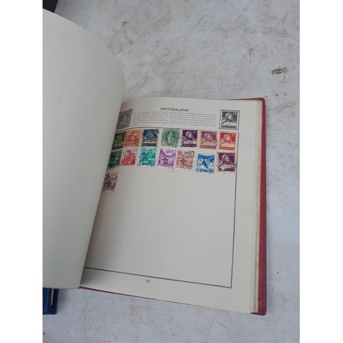 139 - Box file of stamps, an album of World stamps and a Commonwealth collection in album