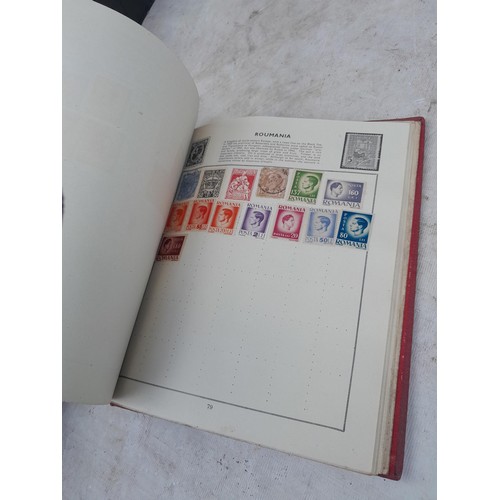 139 - Box file of stamps, an album of World stamps and a Commonwealth collection in album