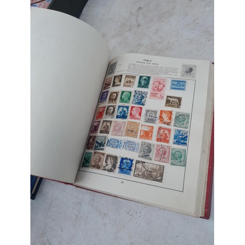 139 - Box file of stamps, an album of World stamps and a Commonwealth collection in album