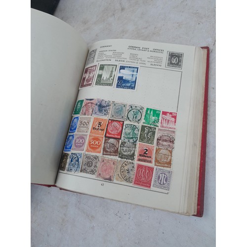 139 - Box file of stamps, an album of World stamps and a Commonwealth collection in album