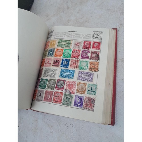 139 - Box file of stamps, an album of World stamps and a Commonwealth collection in album