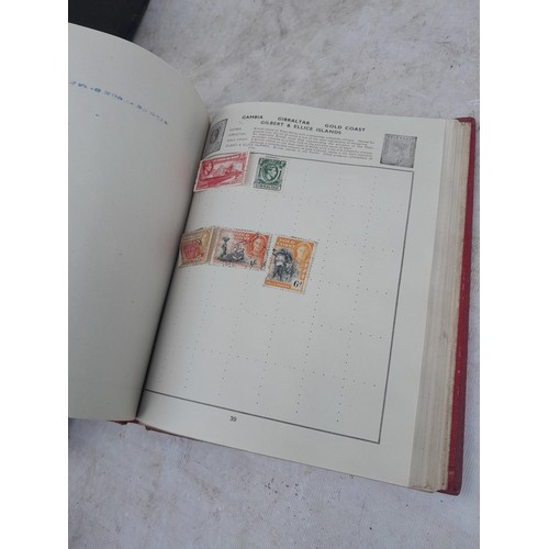 139 - Box file of stamps, an album of World stamps and a Commonwealth collection in album