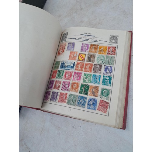 139 - Box file of stamps, an album of World stamps and a Commonwealth collection in album