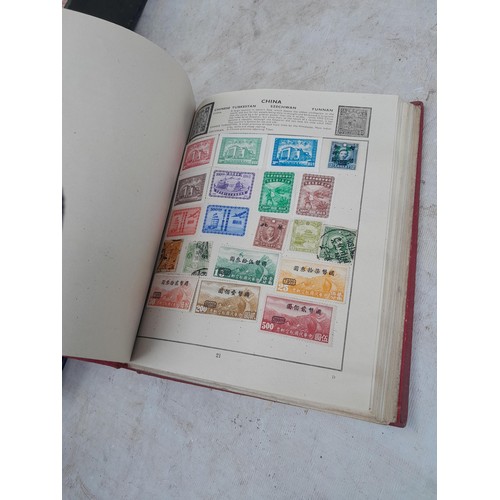 139 - Box file of stamps, an album of World stamps and a Commonwealth collection in album