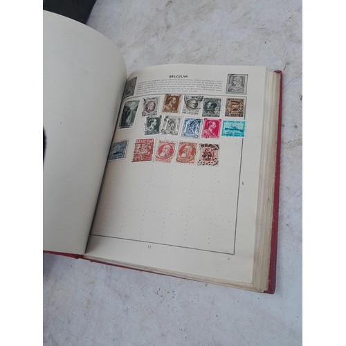 139 - Box file of stamps, an album of World stamps and a Commonwealth collection in album