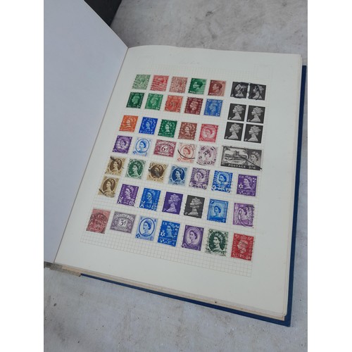 139 - Box file of stamps, an album of World stamps and a Commonwealth collection in album