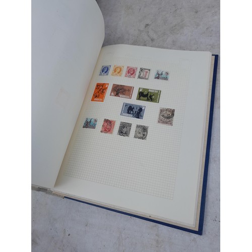 139 - Box file of stamps, an album of World stamps and a Commonwealth collection in album