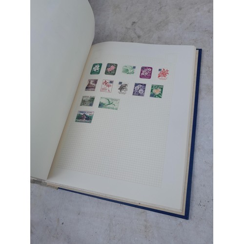 139 - Box file of stamps, an album of World stamps and a Commonwealth collection in album