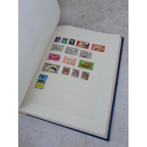 139 - Box file of stamps, an album of World stamps and a Commonwealth collection in album