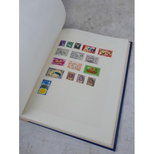 139 - Box file of stamps, an album of World stamps and a Commonwealth collection in album