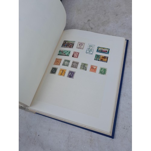 139 - Box file of stamps, an album of World stamps and a Commonwealth collection in album