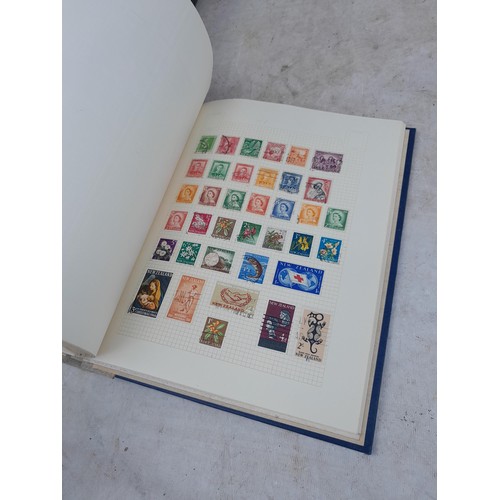 139 - Box file of stamps, an album of World stamps and a Commonwealth collection in album