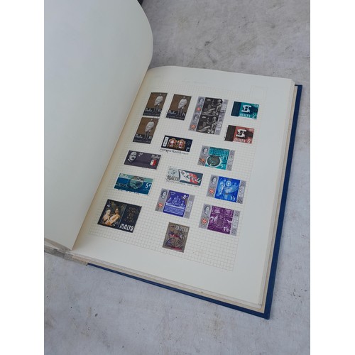 139 - Box file of stamps, an album of World stamps and a Commonwealth collection in album