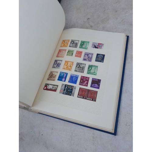 139 - Box file of stamps, an album of World stamps and a Commonwealth collection in album