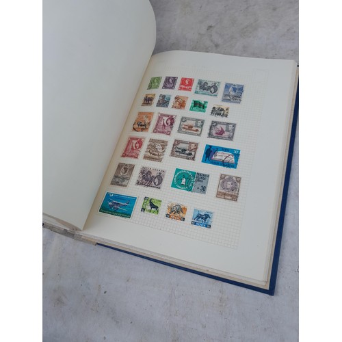 139 - Box file of stamps, an album of World stamps and a Commonwealth collection in album