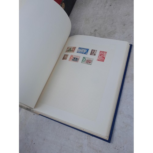 139 - Box file of stamps, an album of World stamps and a Commonwealth collection in album