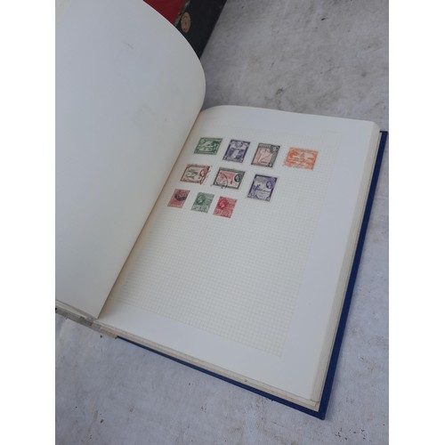 139 - Box file of stamps, an album of World stamps and a Commonwealth collection in album