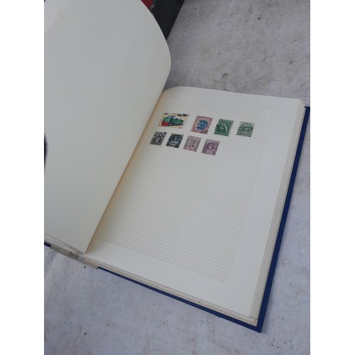 139 - Box file of stamps, an album of World stamps and a Commonwealth collection in album