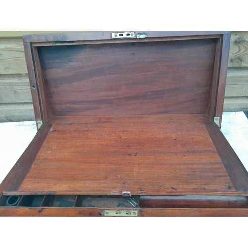 145 - Very large Victorian mahogany writing slope