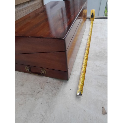 145 - Very large Victorian mahogany writing slope