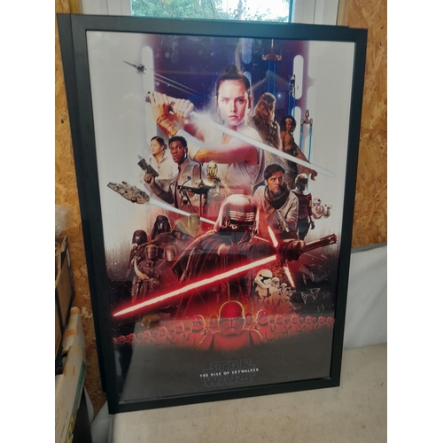 332 - 3 x framed Star Wars posters 90 cms x 60 cms