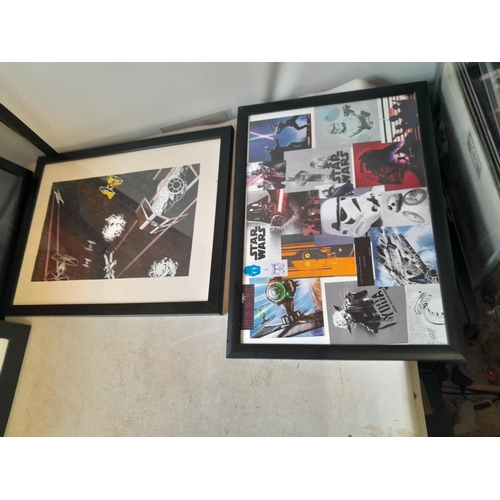 333 - Star Wars smaller sized posters framed