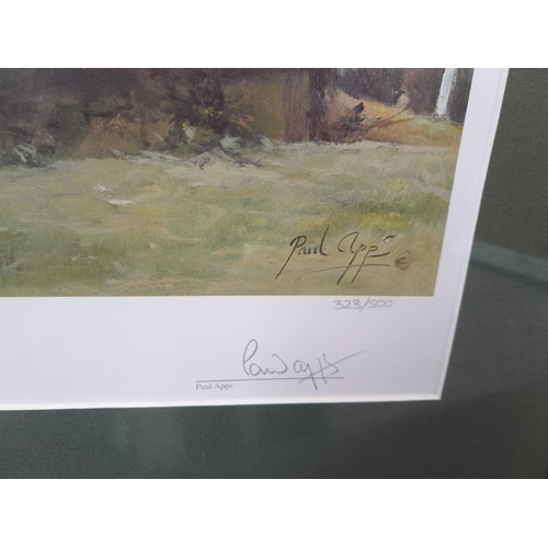 343 - Ltd Edition print From Bechers to Victory by Paul Apps, counter signed by artist, trainer and jockey... 