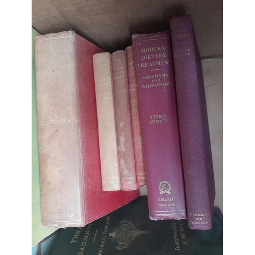 347 - Box of multithematic books : Lawson Wood, The Game of Cricket, The Road Mender and other volumes