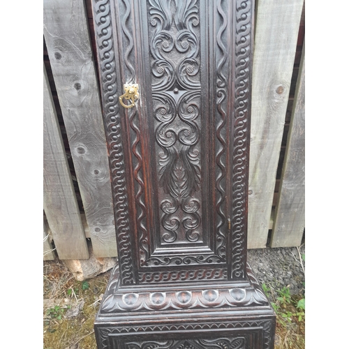 391 - An Impressive 18th century  longcase clock by William Burton of Kendal with brass and silvered dial,... 