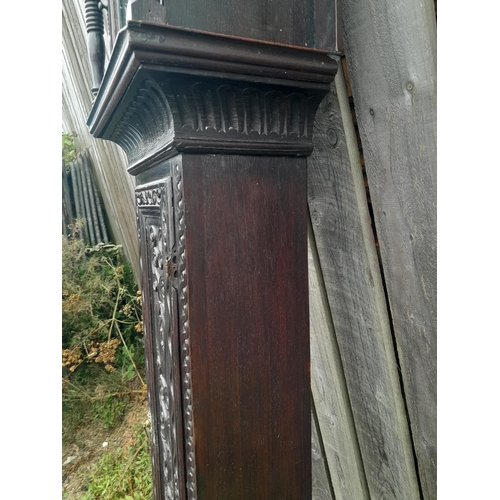 391 - An Impressive 18th century  longcase clock by William Burton of Kendal with brass and silvered dial,... 