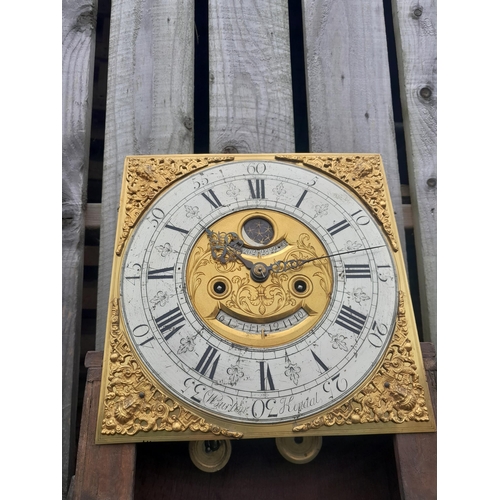 391 - An Impressive 18th century  longcase clock by William Burton of Kendal with brass and silvered dial,... 