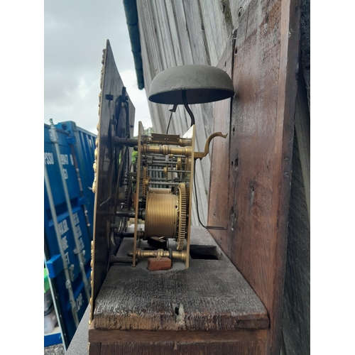 391 - An Impressive 18th century  longcase clock by William Burton of Kendal with brass and silvered dial,... 