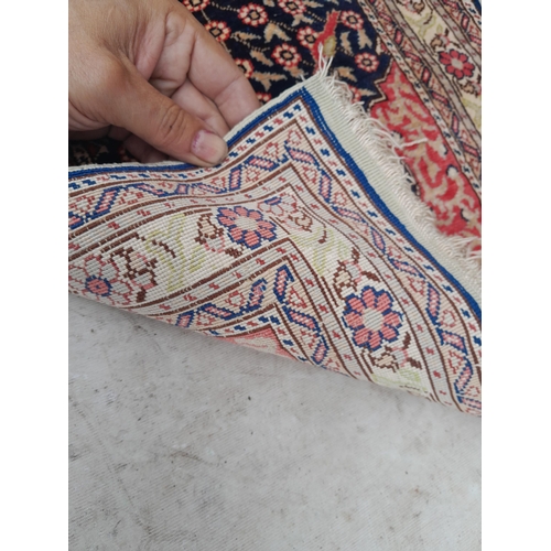 418 - Small modern silk Persian prayer mat