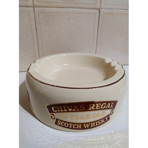 606 - Breweriana interest : Vintage Chivas Regal ashtray by Wade in v g condition 17 cms x 6 cms