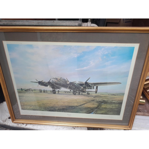 2 - 2 x signed Robert Taylor military aviation prints & counter signed by Arthur Bomber Harris, one prin... 