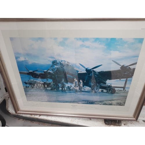 2 - 2 x signed Robert Taylor military aviation prints & counter signed by Arthur Bomber Harris, one prin... 