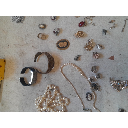 14 - Costume jewellery : compact, earrings etc.