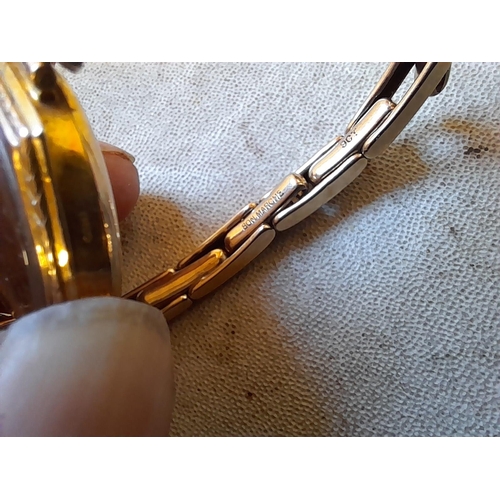 47 - Vintage ladies Rolex evening watch, with 9ct gold articulated strap and 9 ct gold case in presentati... 