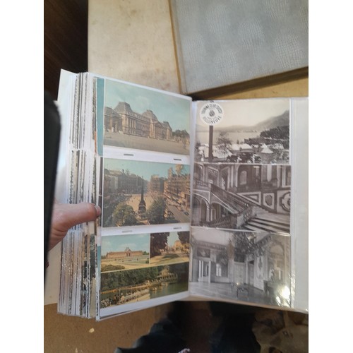 115 - Postcards : 3 x albums of postcards , 2 x early to mid 20th century multi thematic with some west co... 