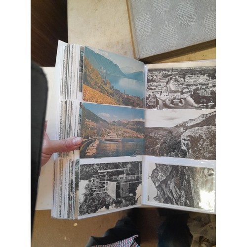 115 - Postcards : 3 x albums of postcards , 2 x early to mid 20th century multi thematic with some west co... 