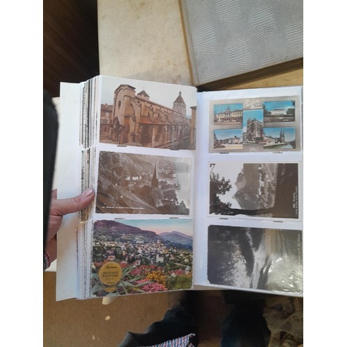 115 - Postcards : 3 x albums of postcards , 2 x early to mid 20th century multi thematic with some west co... 