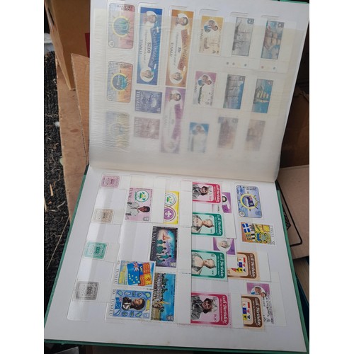 4 - Assorted stamp stock books and loose pages with mint and used QEII era Commonwealth, badly stored wi... 