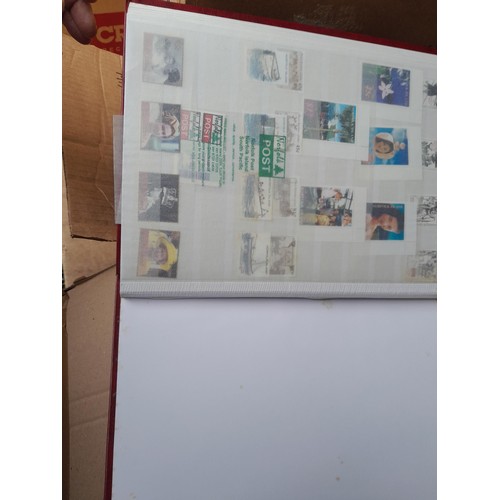 4 - Assorted stamp stock books and loose pages with mint and used QEII era Commonwealth, badly stored wi... 