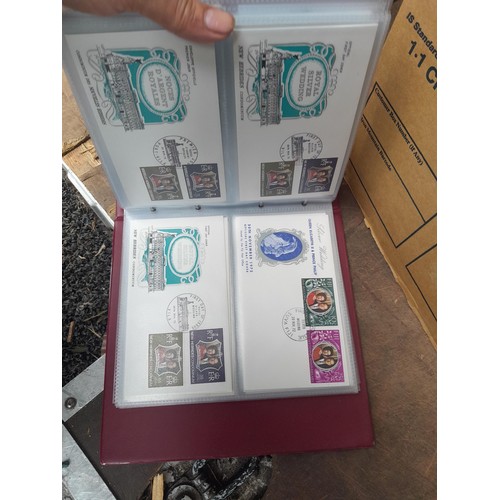 6 - Assorted stamp first day covers in 2 x folders and loose in a box